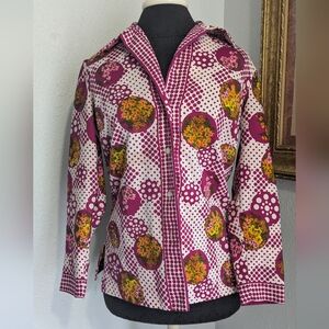 Alex Coleman Dagger Collar Psychedelic 1970's Blouse